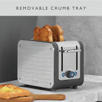 DUALIT - 2 Slice Architect Toaster - Grey & Stainless Steel - 26526 - Kitchenary