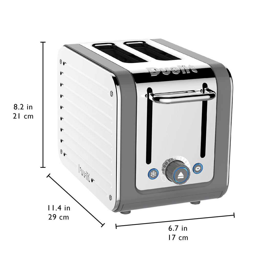 DUALIT - 2 Slice Architect Toaster - Grey & Stainless Steel - 26526 - Kitchenary