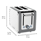 DUALIT - 2 Slice Architect Toaster - Grey & Stainless Steel - 26526 - Kitchenary