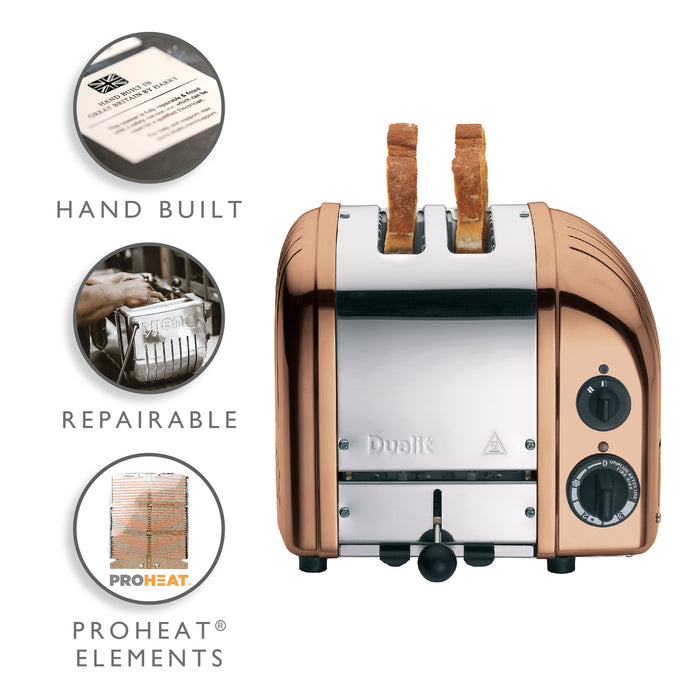 DUALIT - 2 Slice Classic Vario AWS Toaster - Copper - 27450 - Kitchenary
