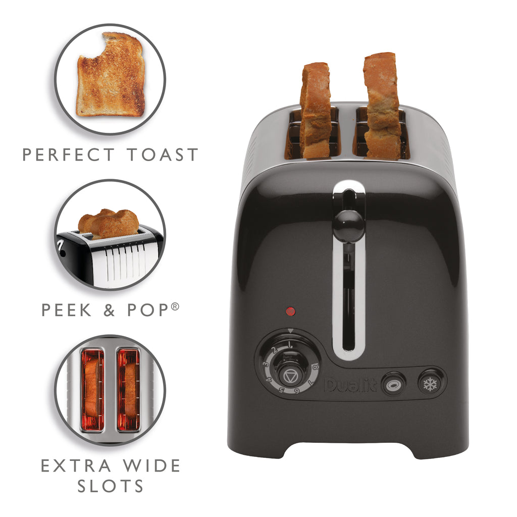 DUALIT - 2 Slice Lite Toaster - Black - 26205 - Kitchenary