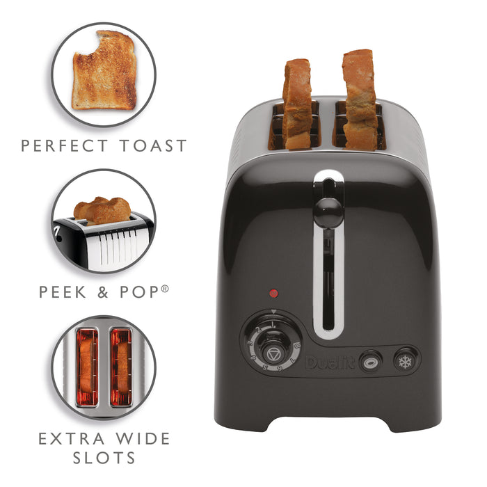 DUALIT - 2 Slice Lite Toaster - Black - 26205 - Kitchenary