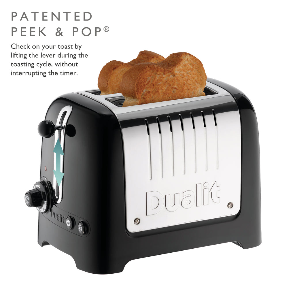 DUALIT - 2 Slice Lite Toaster - Black - 26205 - Kitchenary