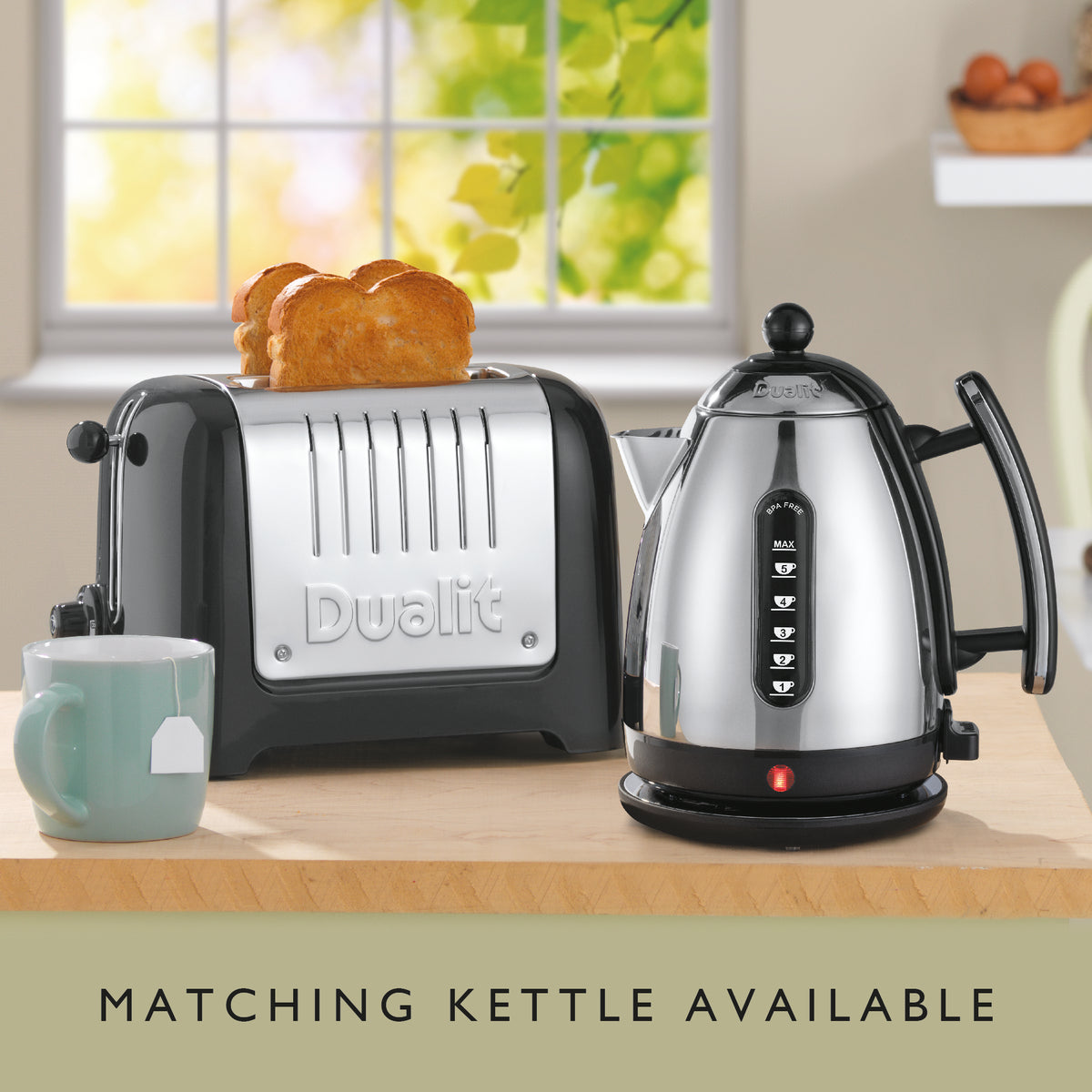 DUALIT - 2 Slice Lite Toaster - Black - 26205 - Kitchenary
