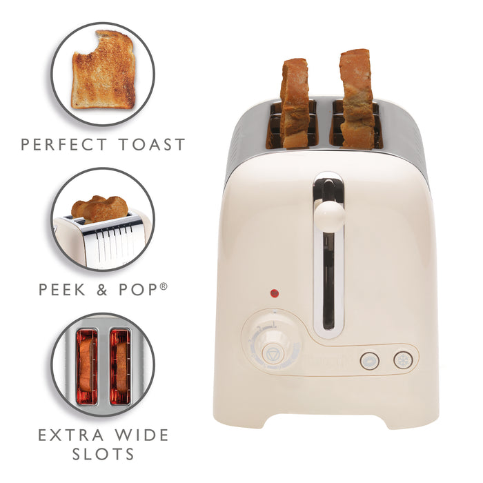 DUALIT - 2 Slice Lite Toaster - Canvas White - 26263 - Kitchenary
