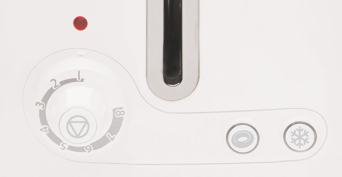 DUALIT - 2 Slice Lite Toaster - Gloss White - 26203 - Kitchenary