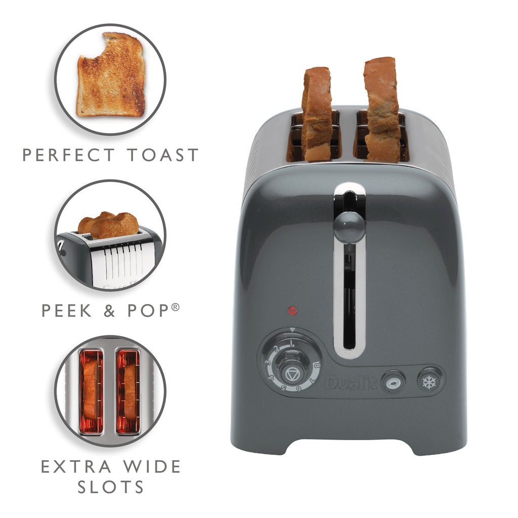 DUALIT - 2 Slice Lite Toaster - Grey - 26204 - Kitchenary