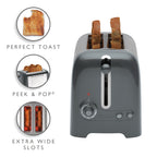 DUALIT - 2 Slice Lite Toaster - Grey - 26204 - Kitchenary