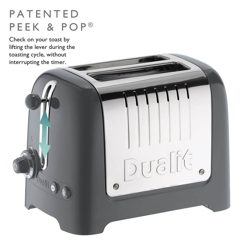 DUALIT - 2 Slice Lite Toaster - Grey - 26204 - Kitchenary