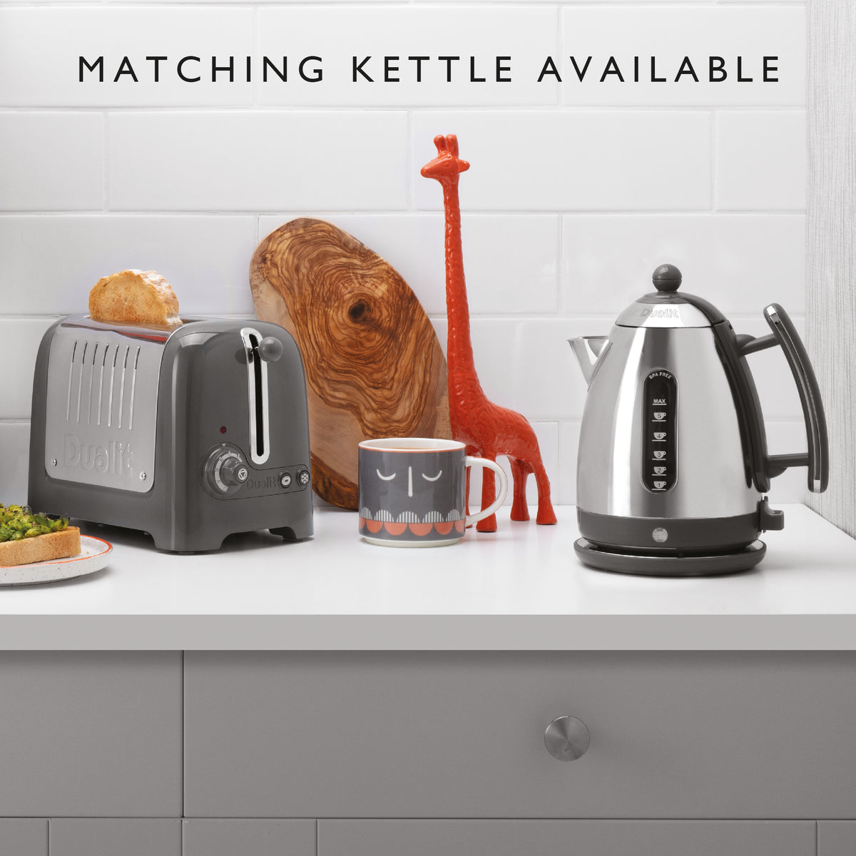 DUALIT - 2 Slice Lite Toaster - Grey - 26204 - Kitchenary
