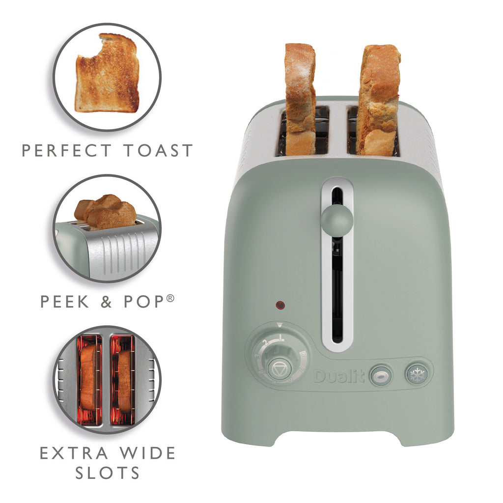 DUALIT - 2 Slice Lite Toaster - Sage - 26216 - Kitchenary