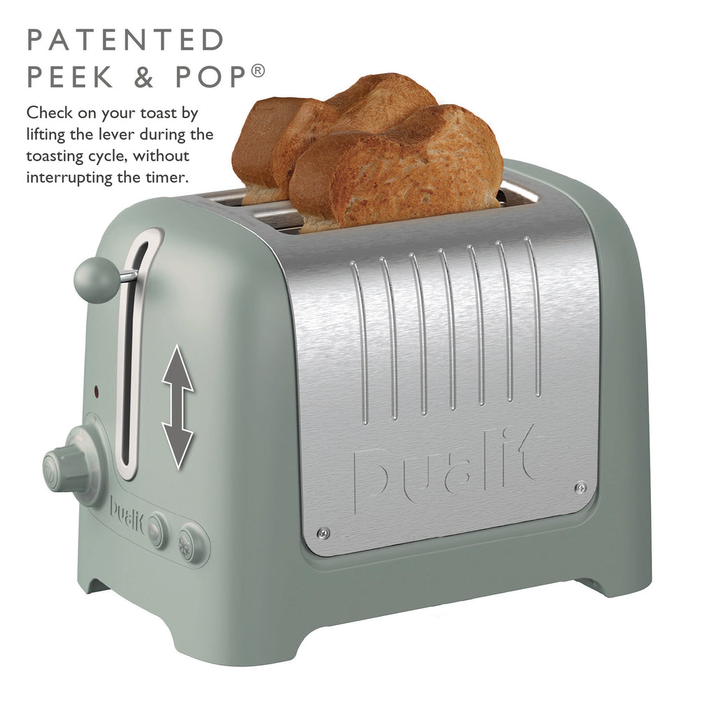 DUALIT - 2 Slice Lite Toaster - Sage - 26216 - Kitchenary