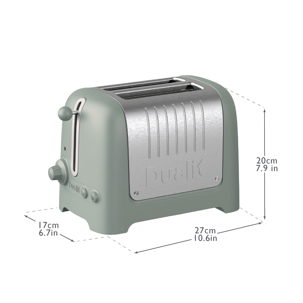 DUALIT - 2 Slice Lite Toaster - Sage - 26216 - Kitchenary