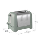DUALIT - 2 Slice Lite Toaster - Sage - 26216 - Kitchenary