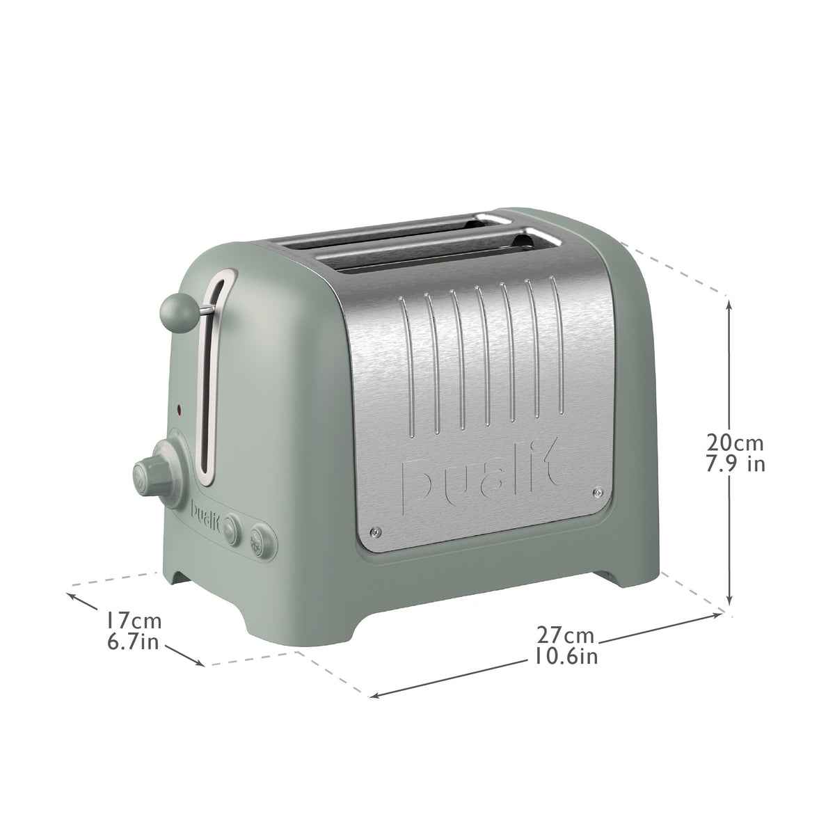 DUALIT - 2 Slice Lite Toaster - Sage - 26216 - Kitchenary