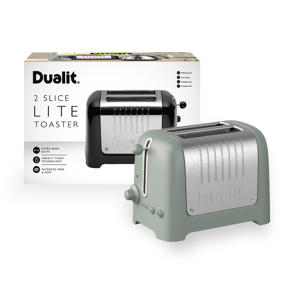DUALIT - 2 Slice Lite Toaster - Sage - 26216 - Kitchenary