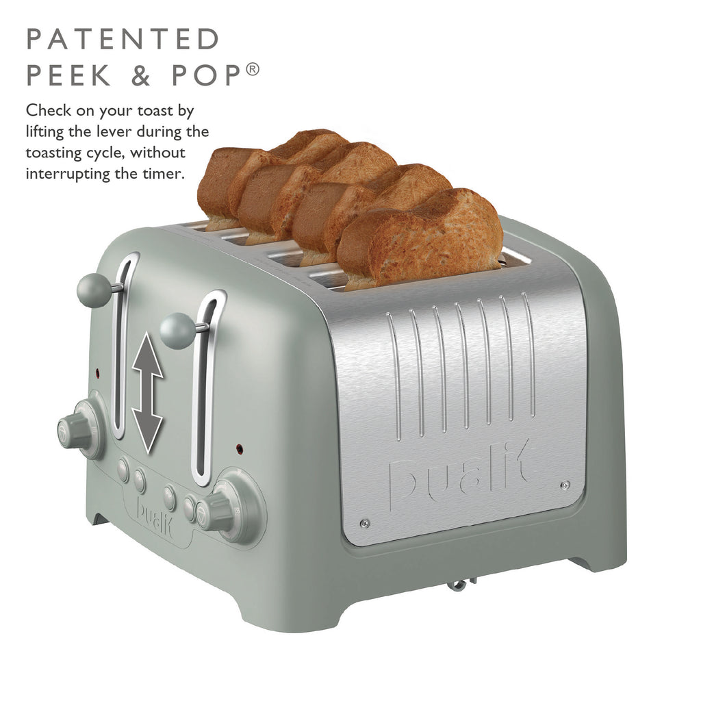 DUALIT - 4 Slice Lite Toaster - Sage - 46220 - Kitchenary