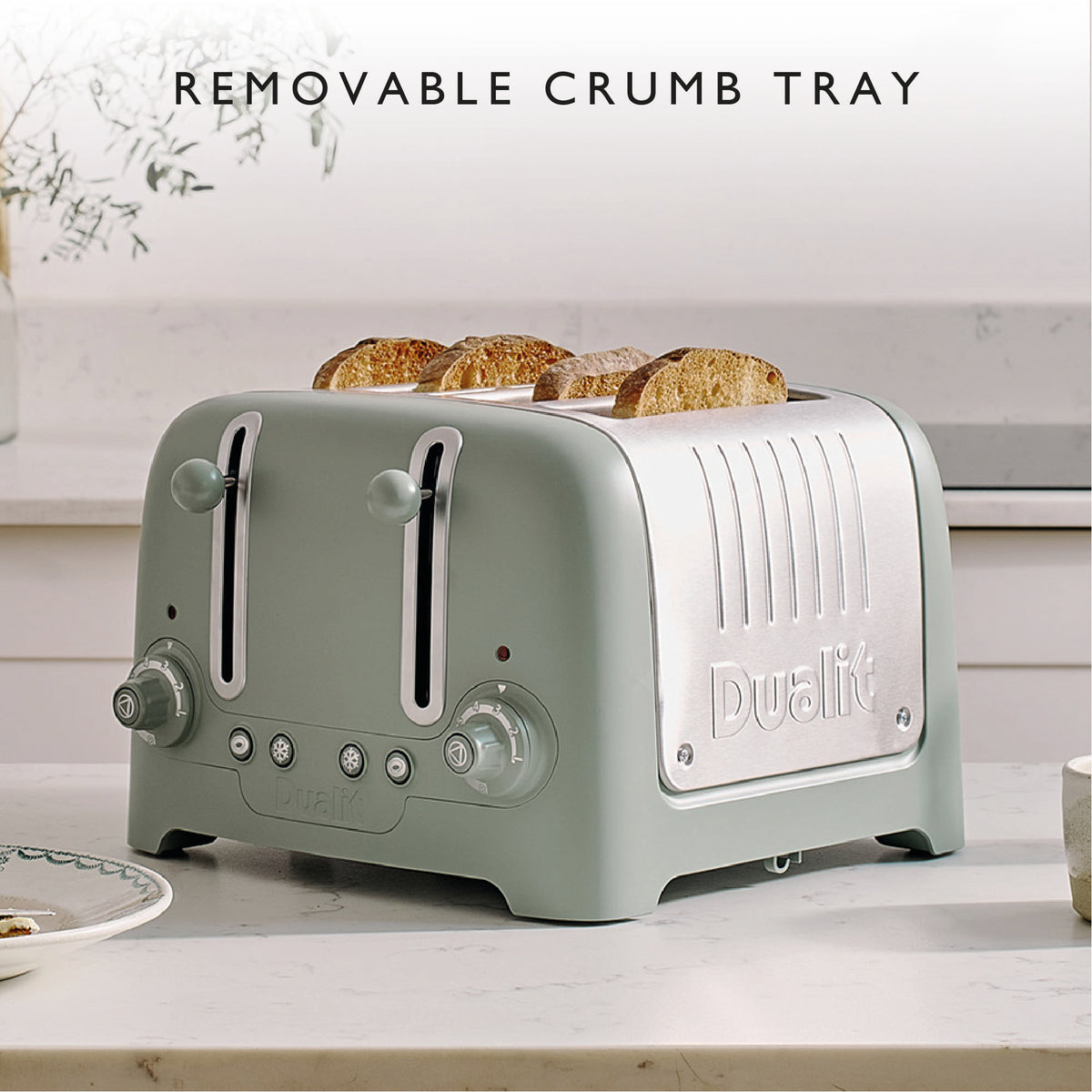 DUALIT - 4 Slice Lite Toaster - Sage - 46220 - Kitchenary