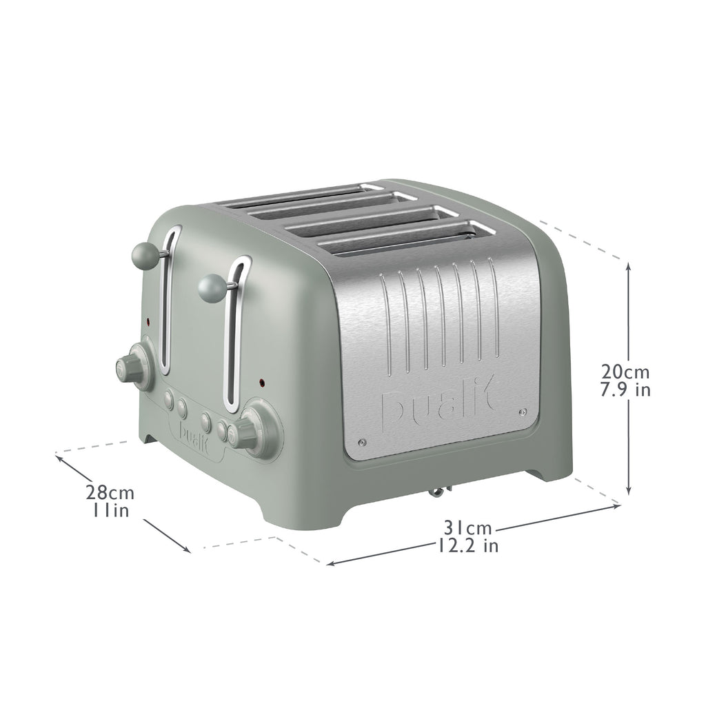 DUALIT - 4 Slice Lite Toaster - Sage - 46220 - Kitchenary