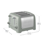 DUALIT - 4 Slice Lite Toaster - Sage - 46220 - Kitchenary