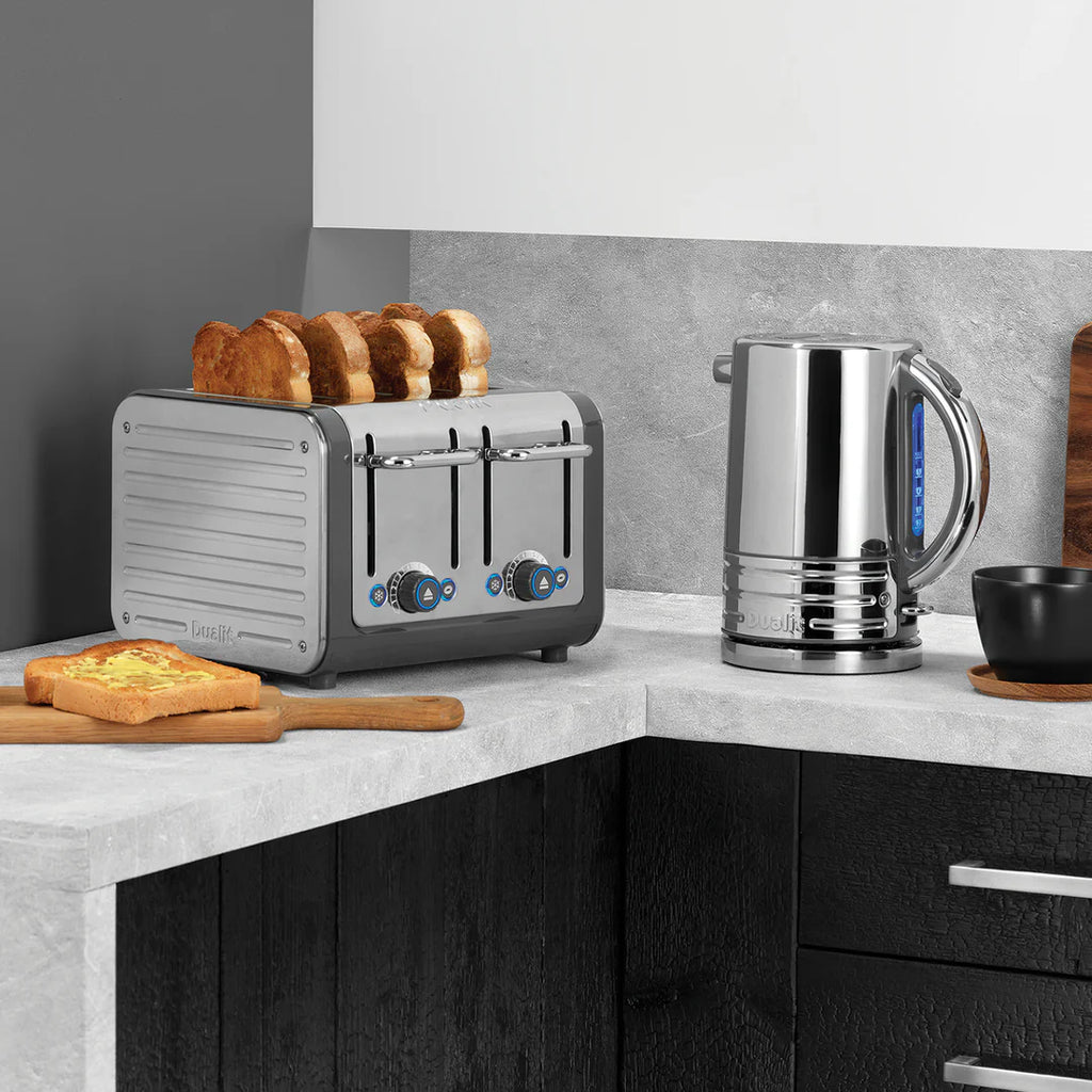 DUALIT - 4 Slot Architect Toaster - Grey - 46526 - Kitchenary