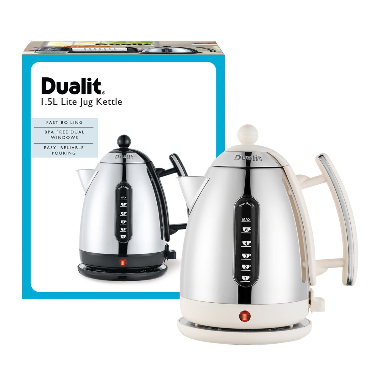 DUALIT - Lite Jug Kettle - Canvas White - 72003 - Kitchenary
