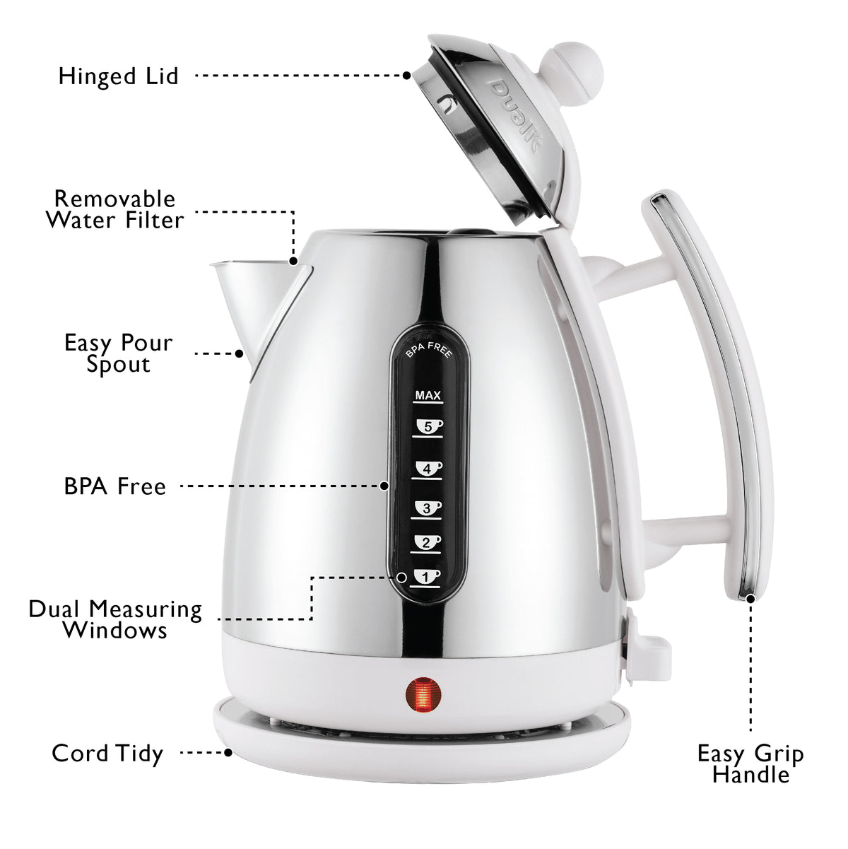 DUALIT - Lite Jug Kettle - White - 72016 - Kitchenary