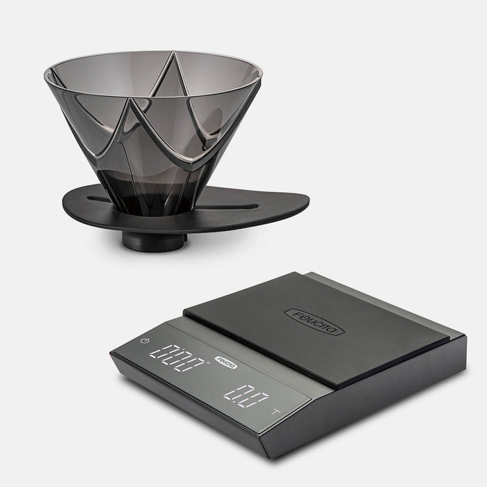 FEL-03 - Hario V60 Mugen Dripper and Felicita Incline Scale Bundle - Kitchenary