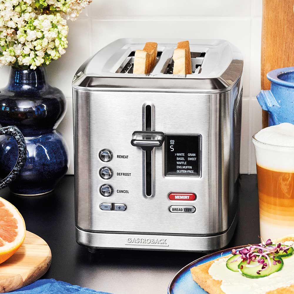 GASTROBACK - Design Digital Toaster 2 Slice - Stainless Steel - 62395 - Kitchenary