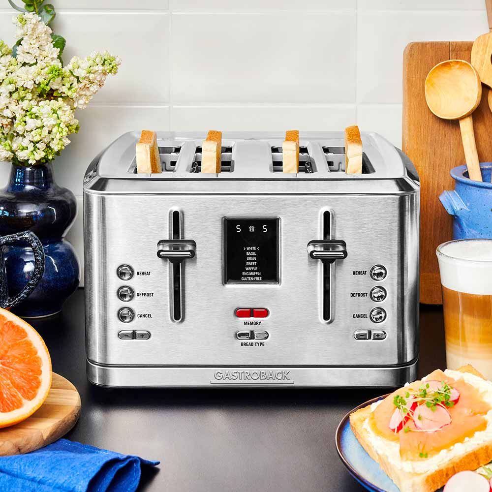 GASTROBACK - Design Digital Toaster 4 Slice - Stainless Steel - 62396 - Kitchenary