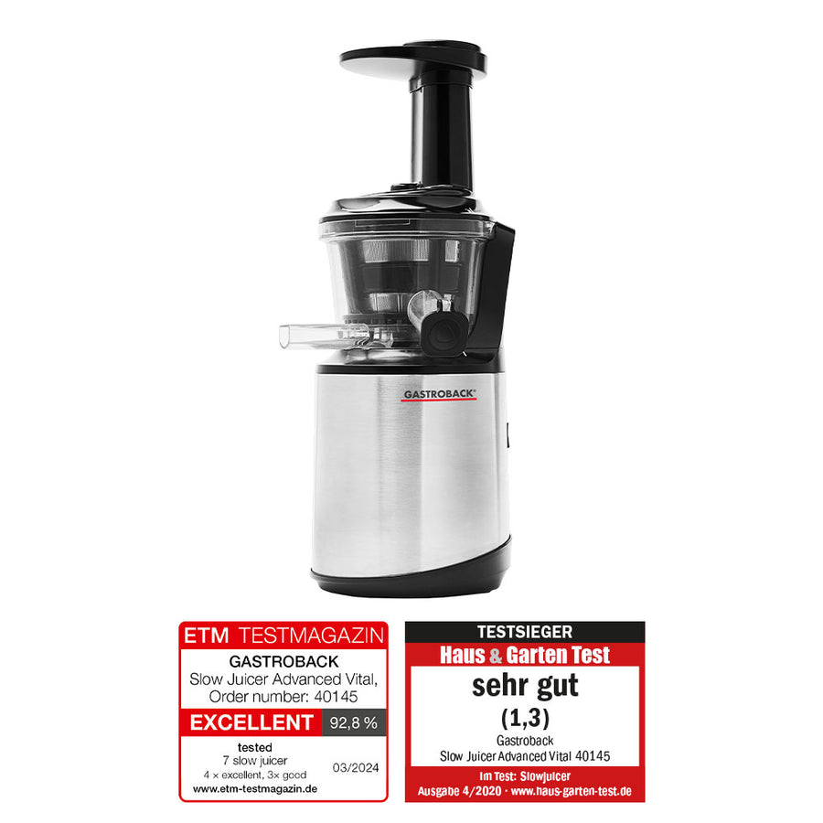 GASTROBACK - Slow Juicer Advanced Vital - Stainless Steel - 60145 - Kitchenary