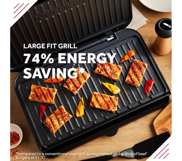 GEORGE FOREMAN - Large Fit Grill - Black - 25820 - Kitchenary