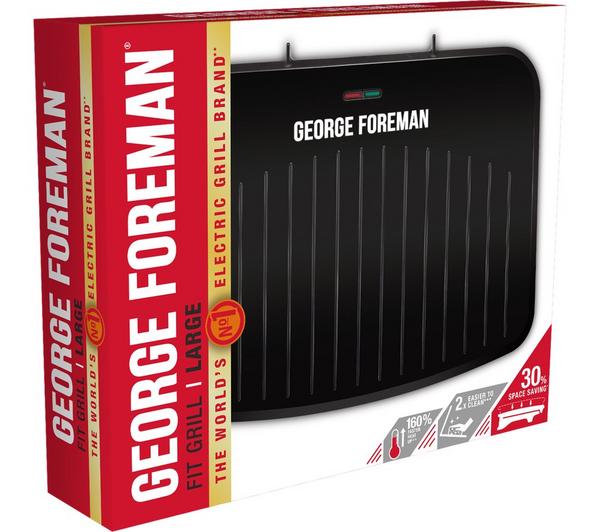 GEORGE FOREMAN - Large Fit Grill - Black - 25820 - Kitchenary