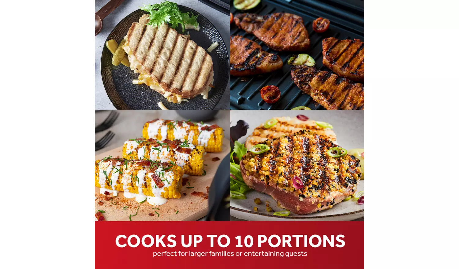 GEORGE FOREMAN - Large Variable Temperature Grill & Griddle - Black - 23450 - Kitchenary
