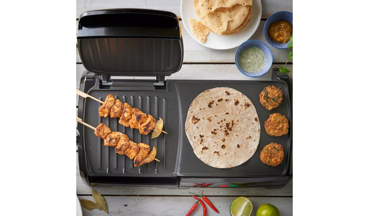 GEORGE FOREMAN - Large Variable Temperature Grill & Griddle - Black - 23450 - Kitchenary