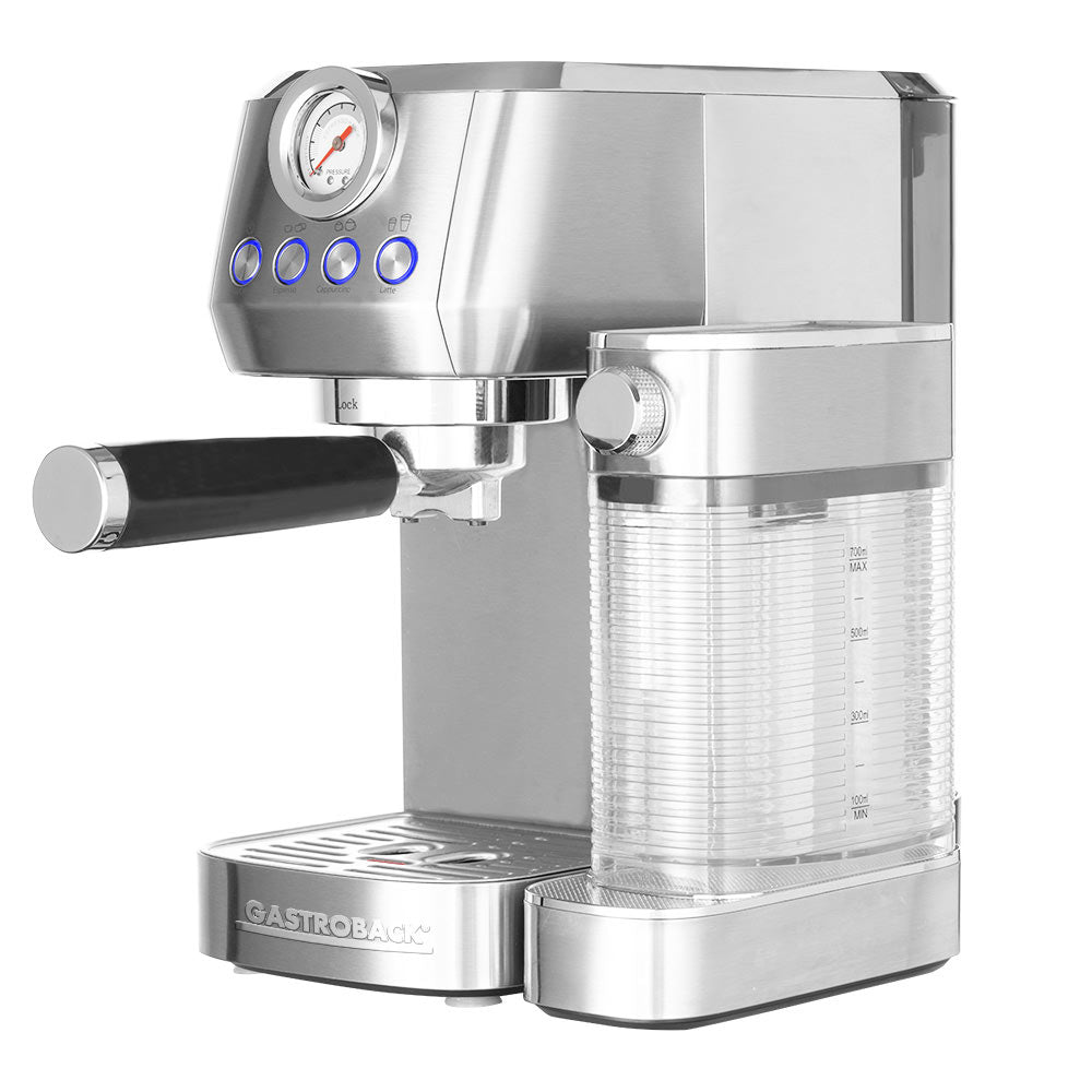 GASTROBACK - Design Espresso Piccolo Pro M Coffee Machine - Silver - 62722 - Kitchenary