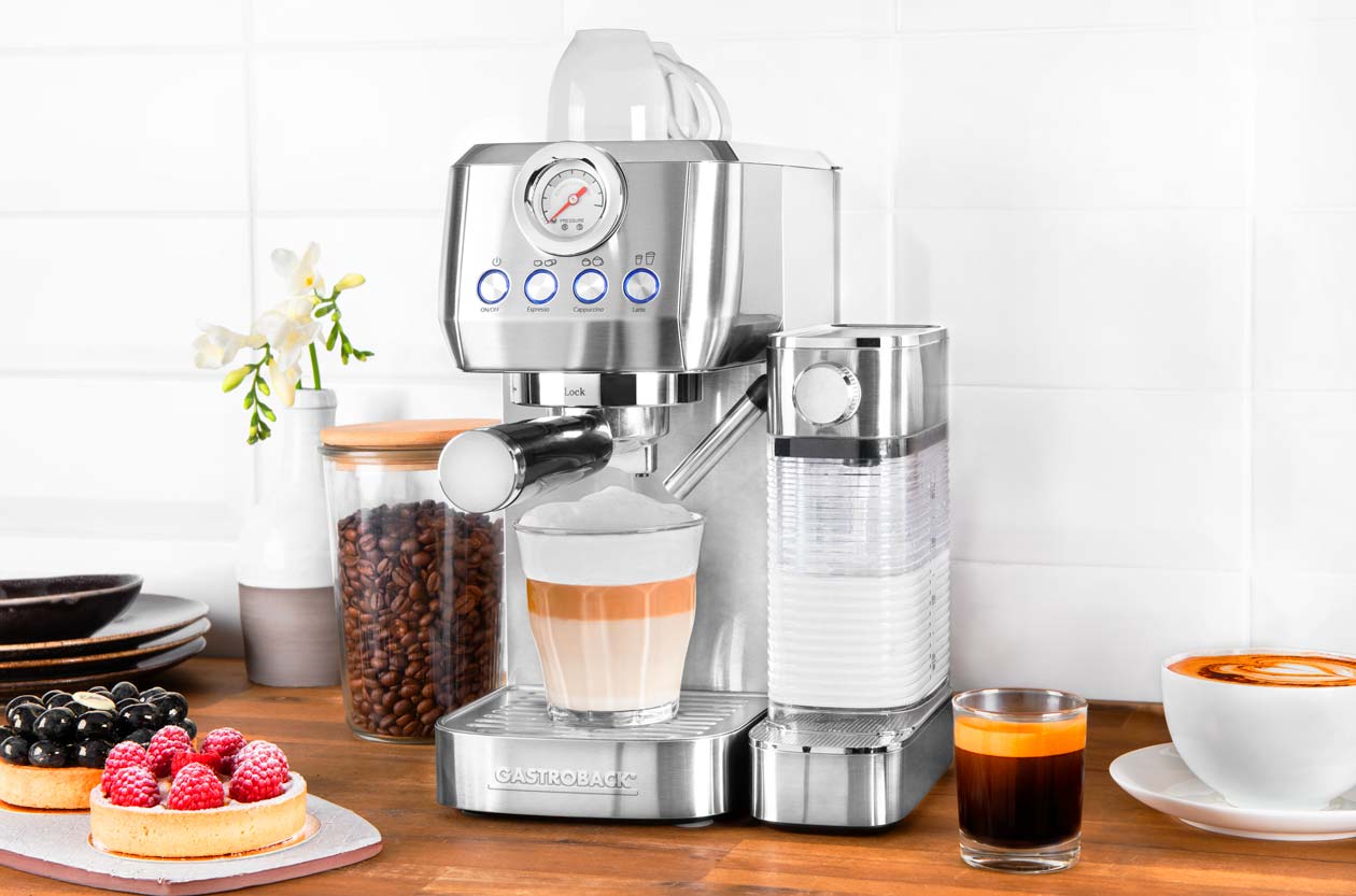 GASTROBACK - Design Espresso Piccolo Pro M Coffee Machine - Silver - 62722 - Kitchenary