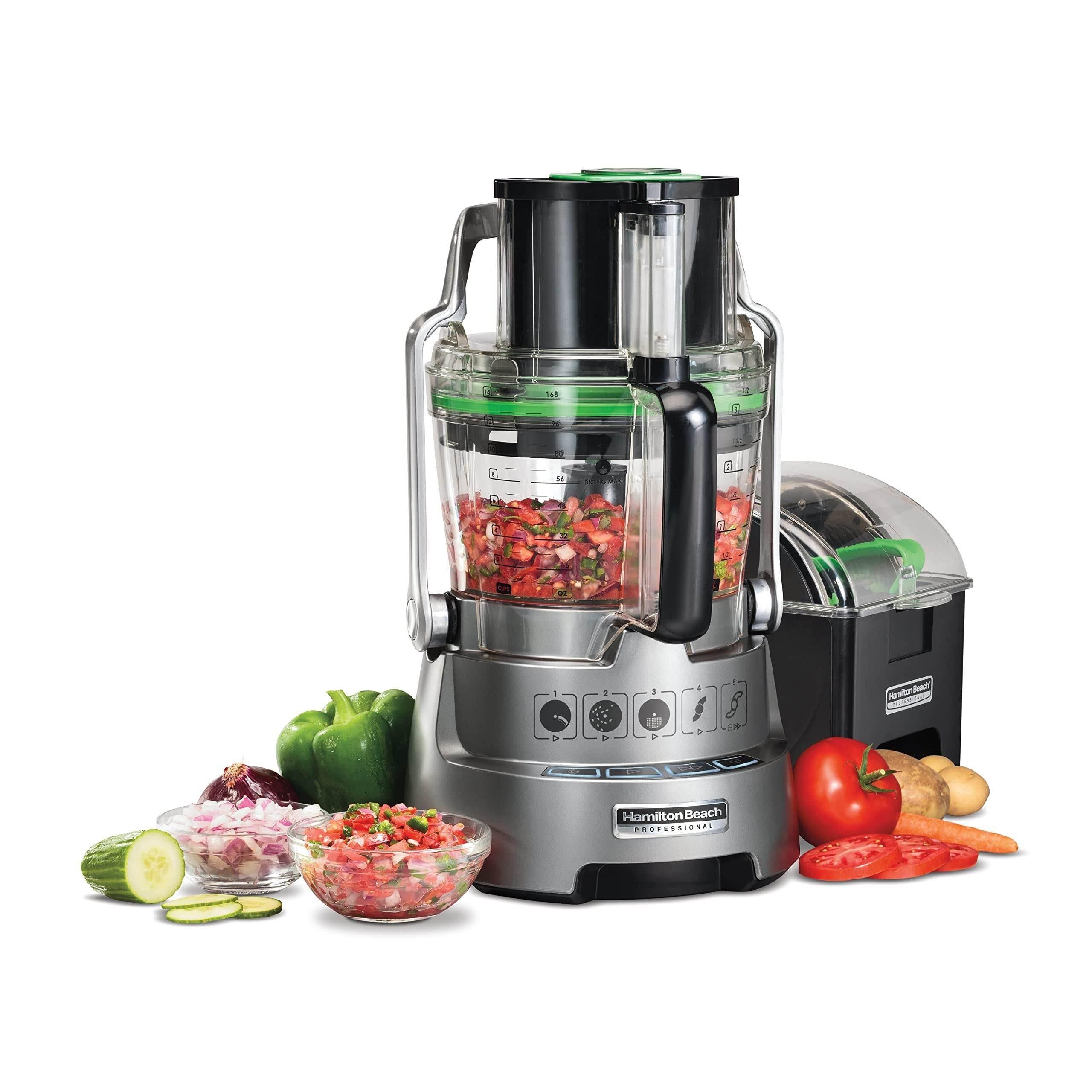HAMILTON BEACH - 14-Cup Dicing Food Processor - Silver - 70825-SAU - Kitchenary