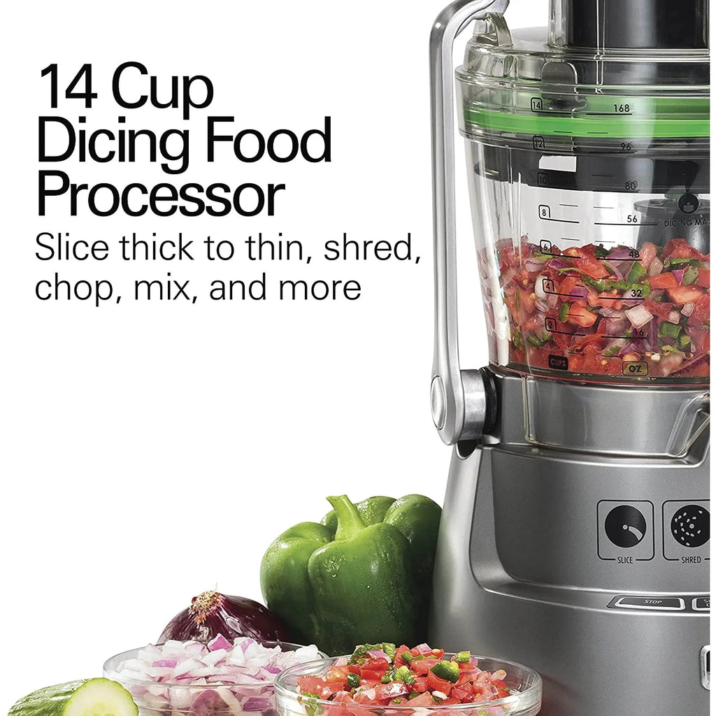 HAMILTON BEACH - 14-Cup Dicing Food Processor - Silver - 70825-SAU - Kitchenary