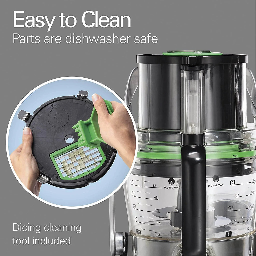 HAMILTON BEACH - 14-Cup Dicing Food Processor - Silver - 70825-SAU - Kitchenary
