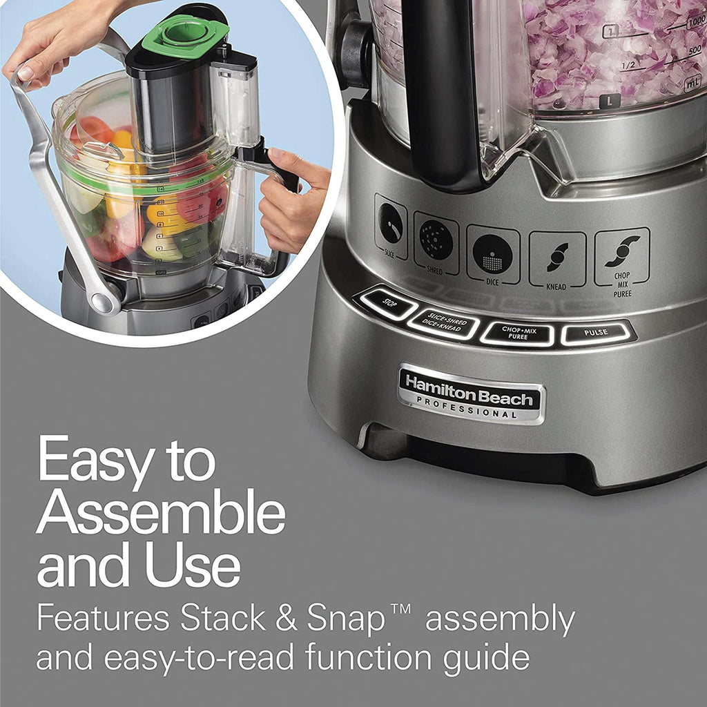 HAMILTON BEACH - 14-Cup Dicing Food Processor - Silver - 70825-SAU - Kitchenary