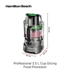 HAMILTON BEACH - 14-Cup Dicing Food Processor - Silver - 70825-SAU - Kitchenary