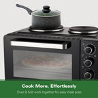 HAMILTON BEACH - 28L Mini Oven with Double Hotplate - HB28HDB - Kitchenary