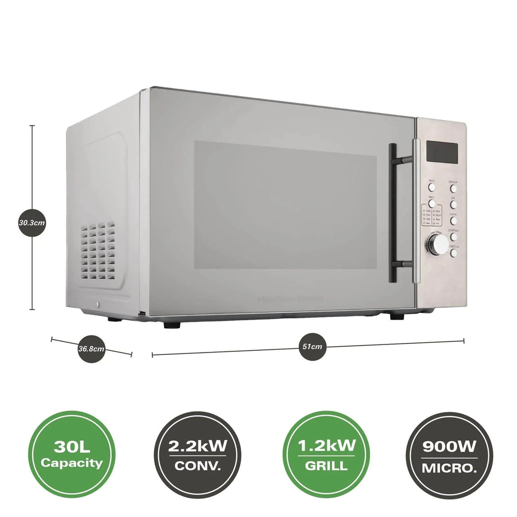 HAMILTON BEACH - 30L Combination Microwave with Grill - Stainless Steel - HB30LS01 - Kitchenary