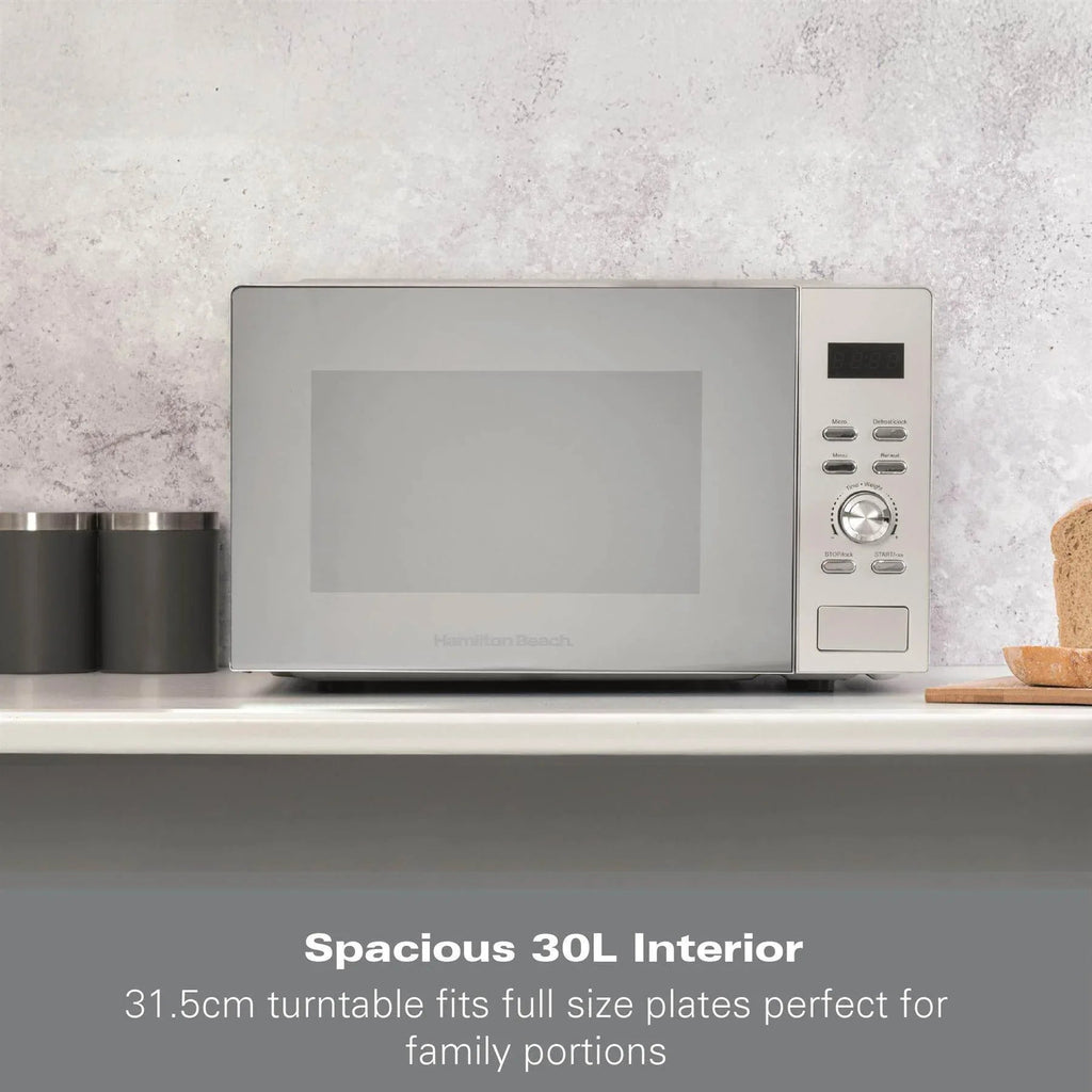 HAMILTON BEACH - 30L Family Microwave - Silver - HB30FUXP04S - Kitchenary