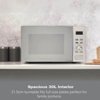 HAMILTON BEACH - 30L Family Microwave - Silver - HB30FUXP04S - Kitchenary
