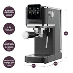 HAMILTON BEACH - BaristaPro Touch 5-in-1 Espresso Machine - Black - HBC5210B - Kitchenary