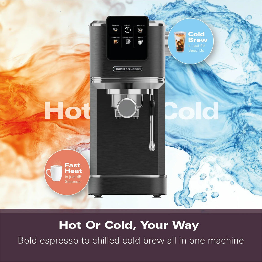 HAMILTON BEACH - BaristaPro Touch 5-in-1 Espresso Machine - Black - HBC5210B - Kitchenary