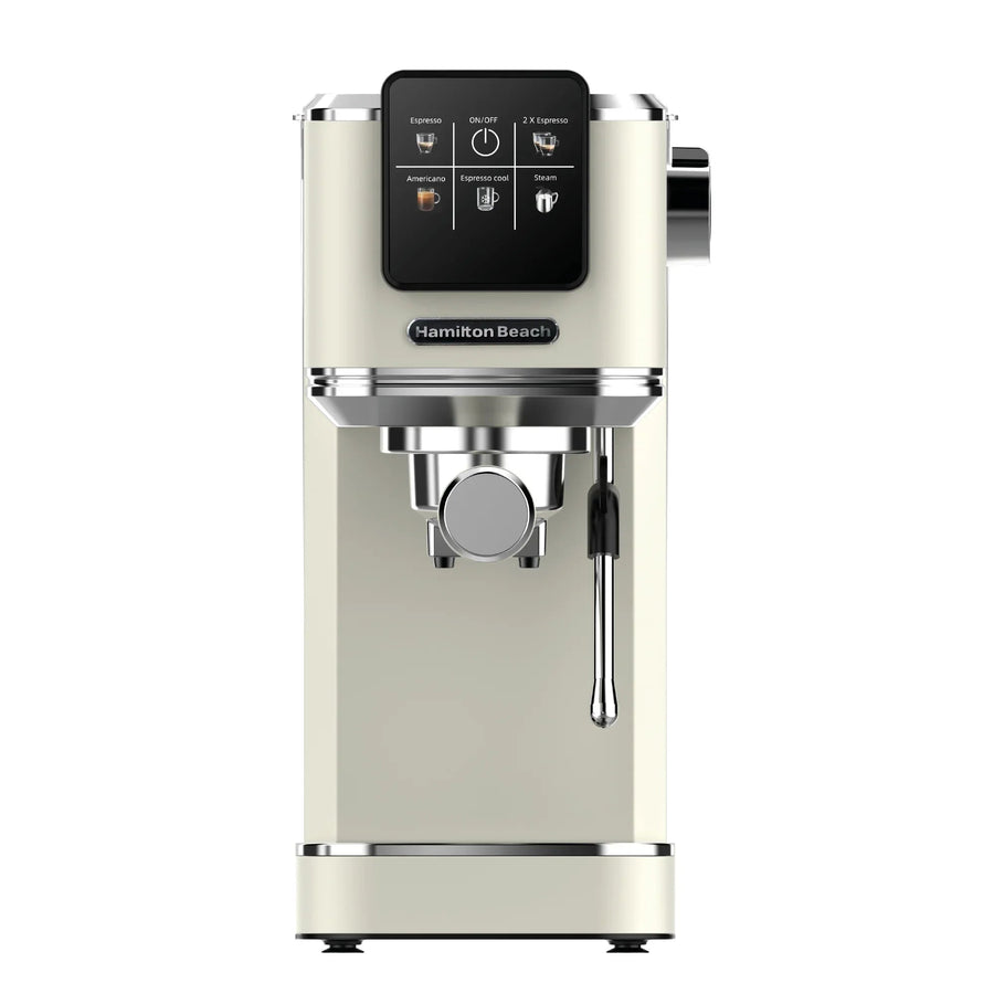HAMILTON BEACH - BaristaPro Touch 5-in-1 Espresso Machine - Cream - HBC5210C - Kitchenary