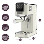HAMILTON BEACH - BaristaPro Touch 5-in-1 Espresso Machine - Cream - HBC5210C - Kitchenary